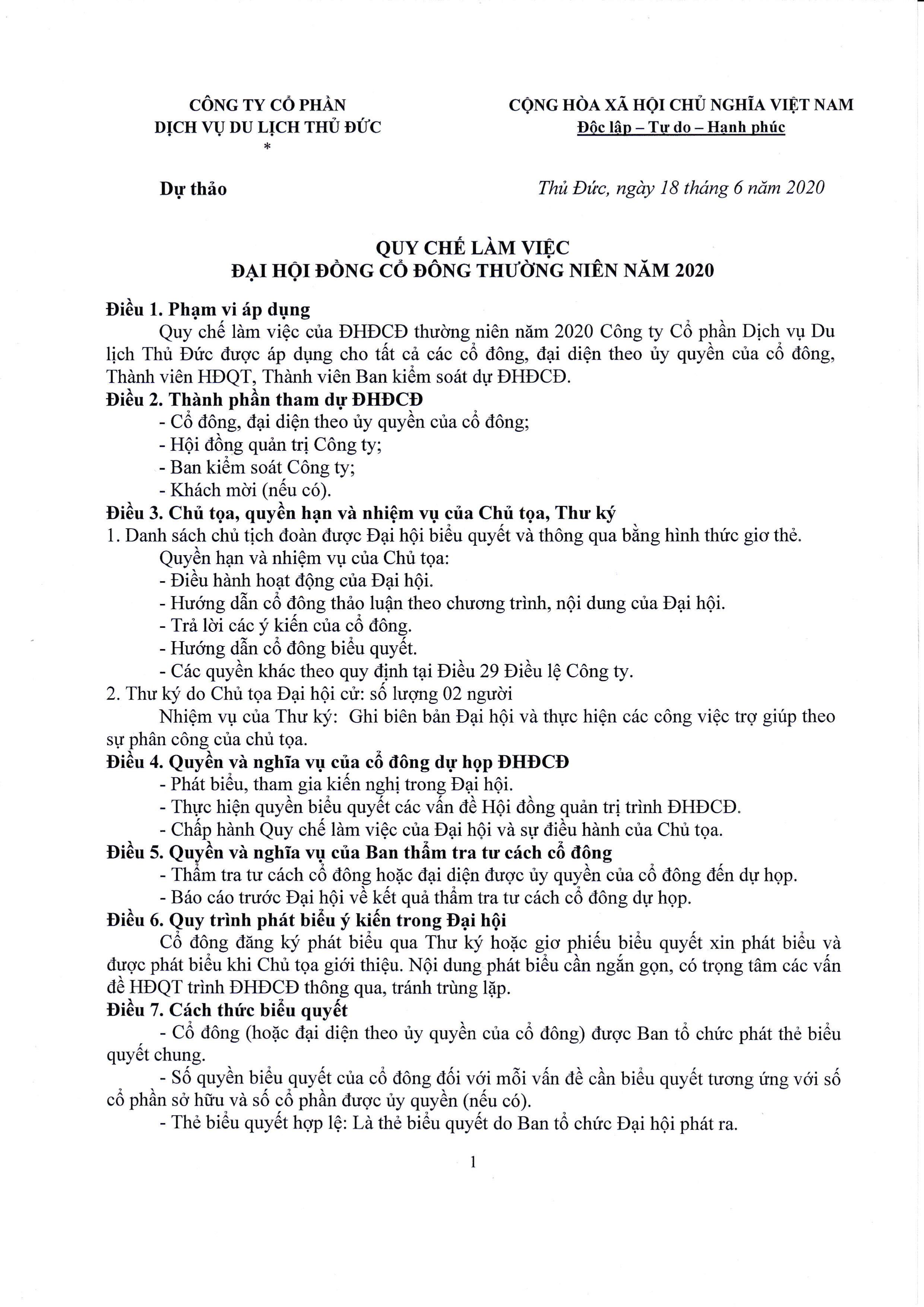 Quy che lam viec dai hoi dong co dong thuong nien nam 2020