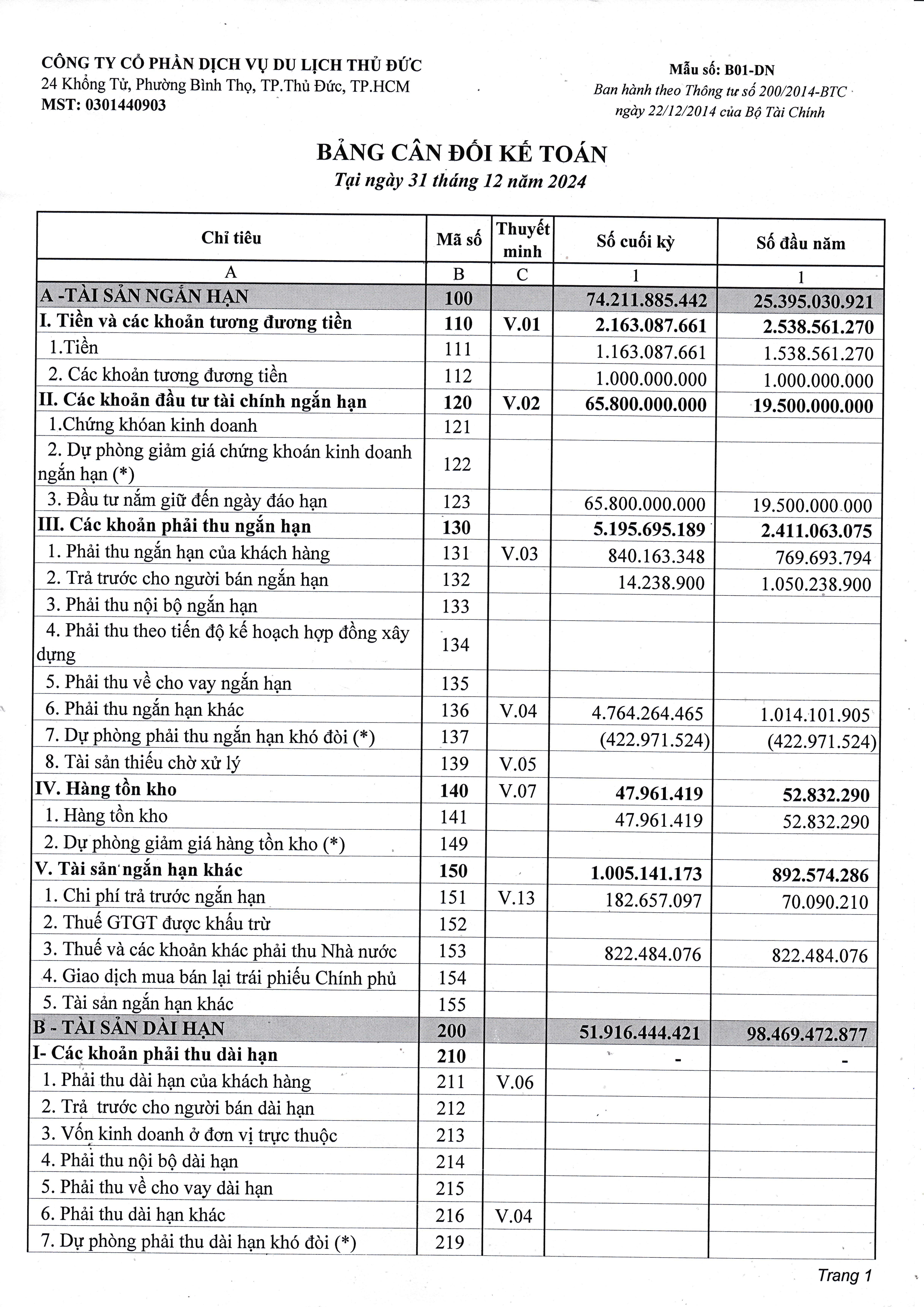 BCTC TÓM TẮT - NĂM.2024