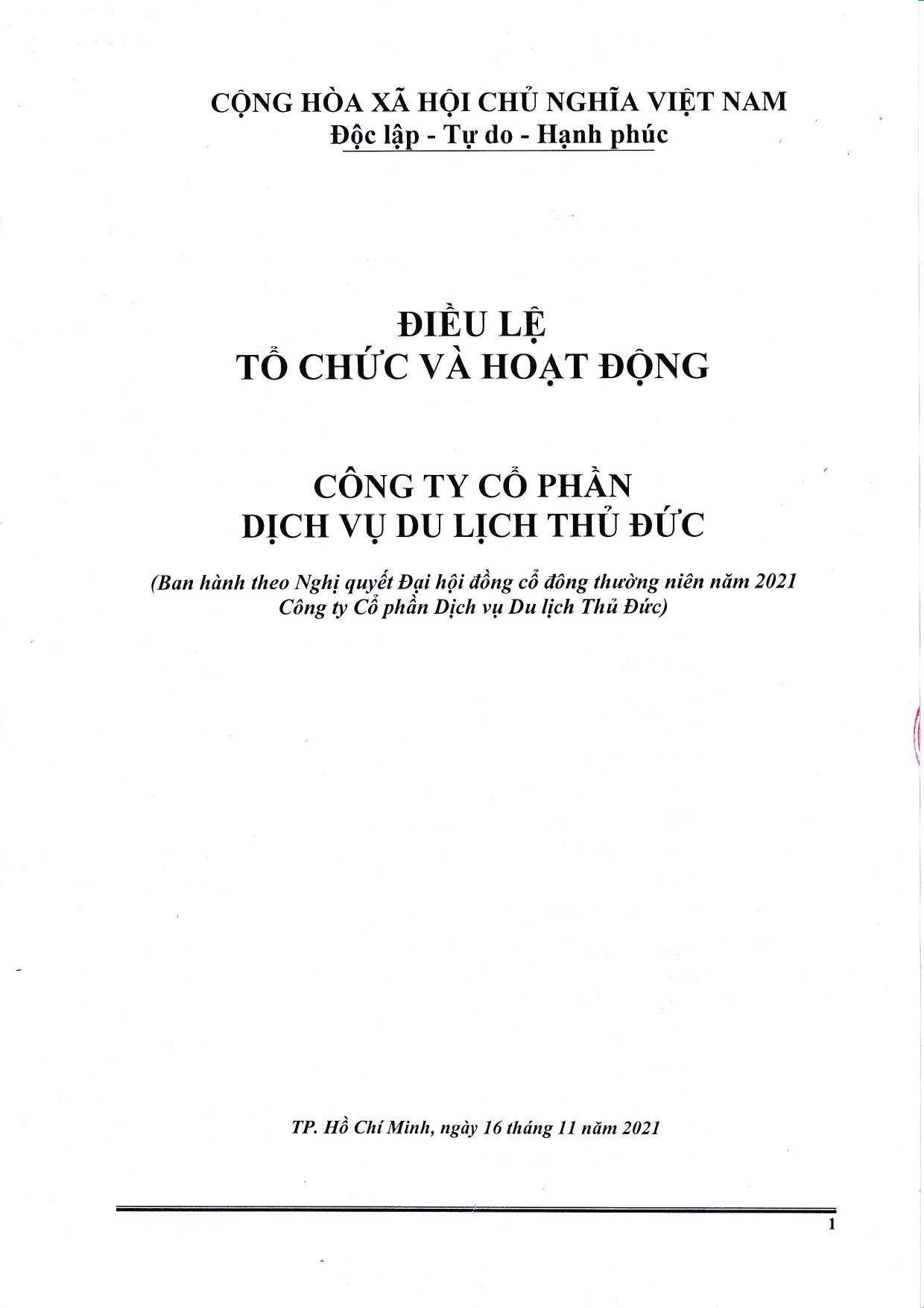 Điều lệ tổ chức và hoạt động